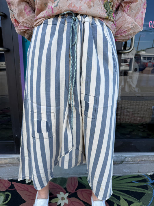 Chambray Stripe Earthsong Harem Pants