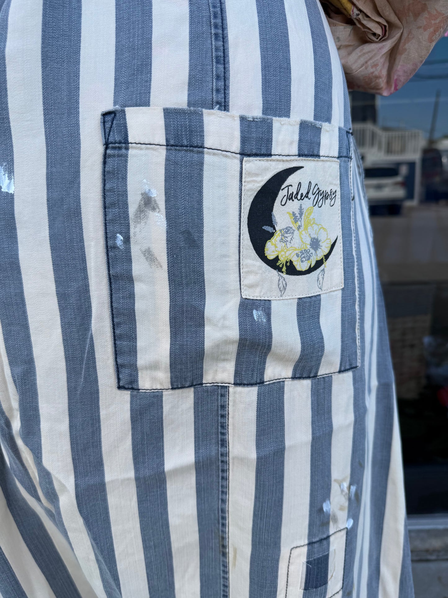 Chambray Stripe Earthsong Harem Pants