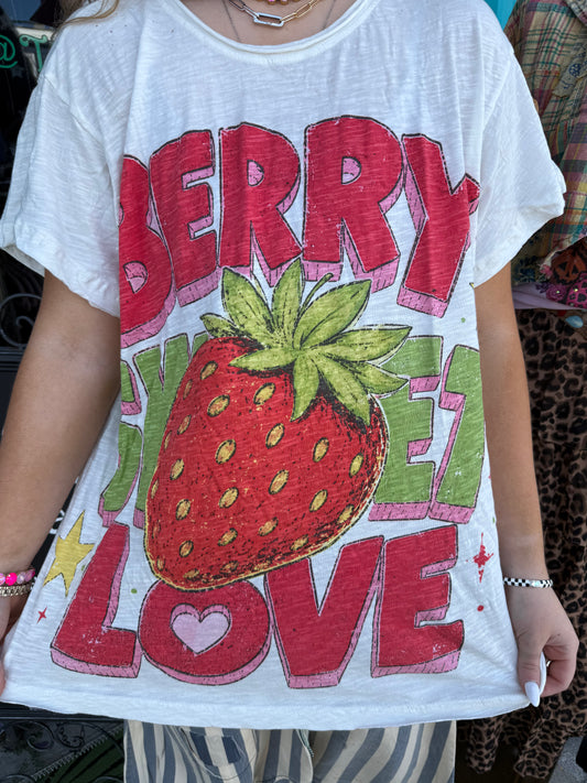Weathered And Worn StrawBerry Sweet Tee