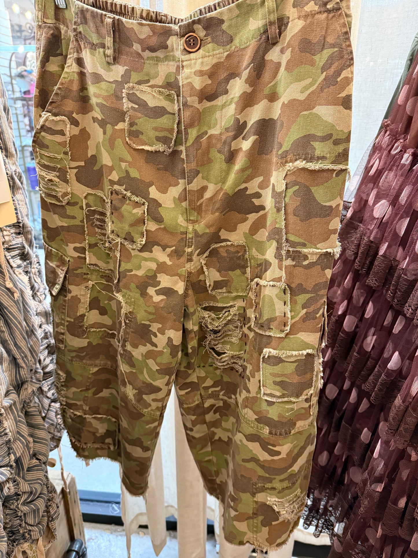 PRE ORDER Worn & Wild Crop Camo Pants