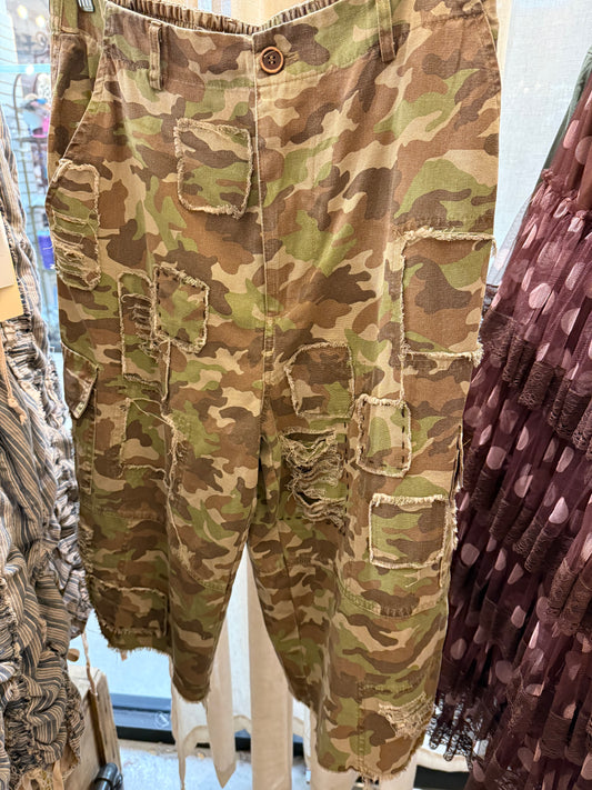 PRE ORDER Worn & Wild Crop Camo Pants