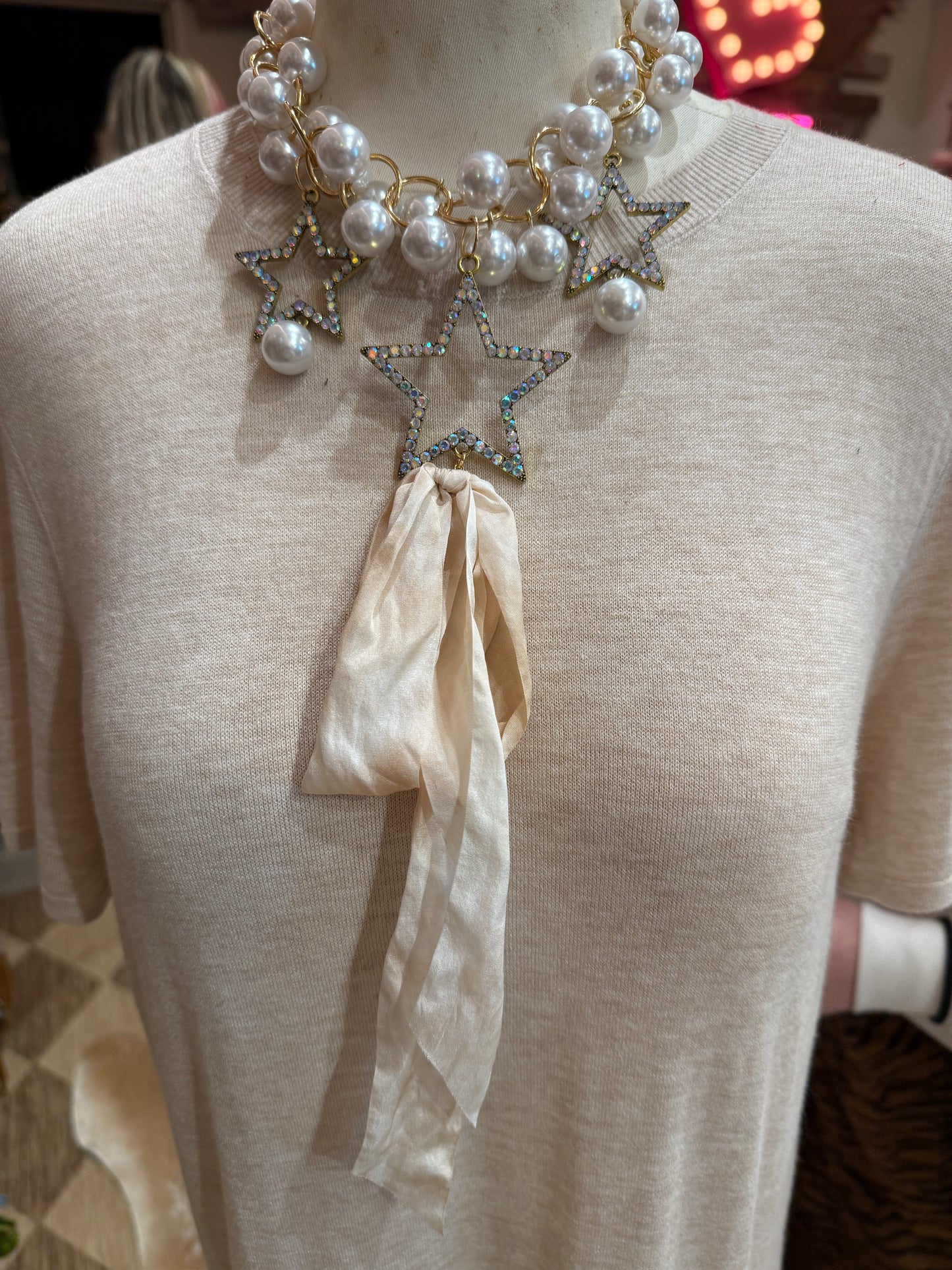 Pearly Stars Necklace