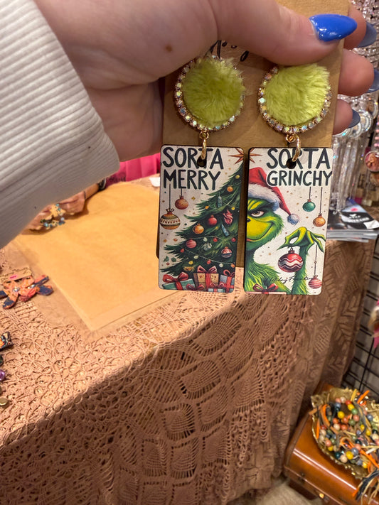 Sorta Merry Sorta Grinchy Earrings