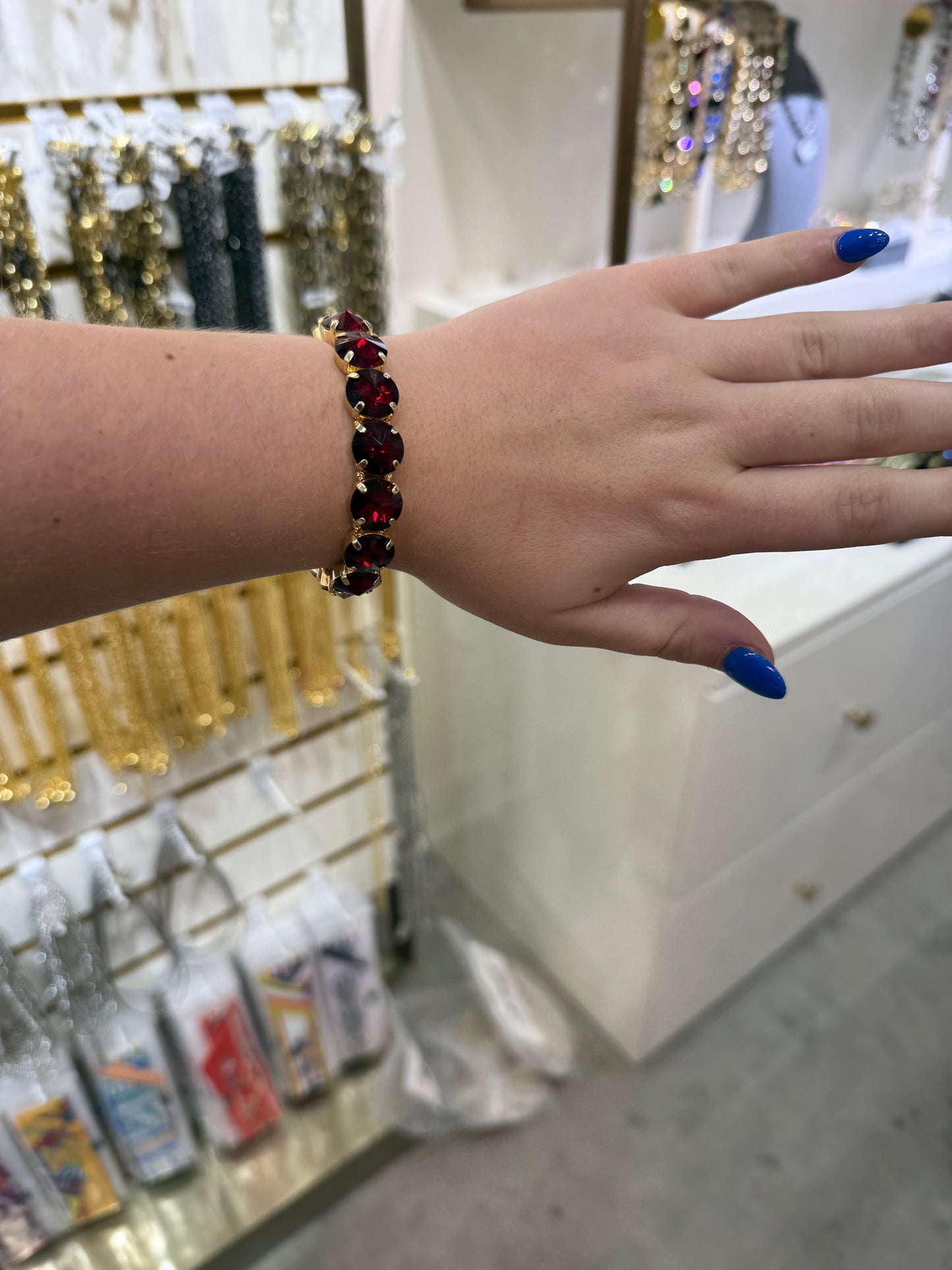 Cherry Red Stretch Bracelet