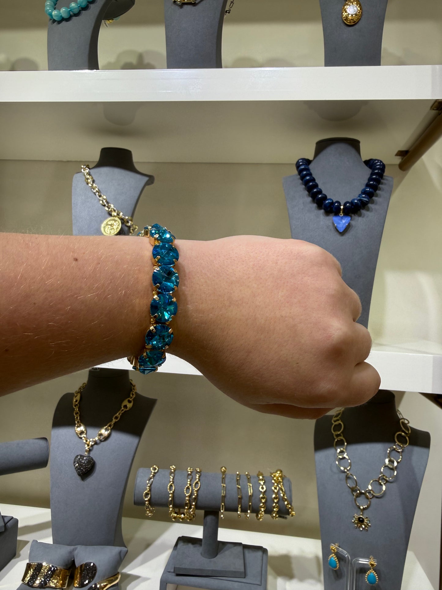 Ocean Blue Stretch Bracelet