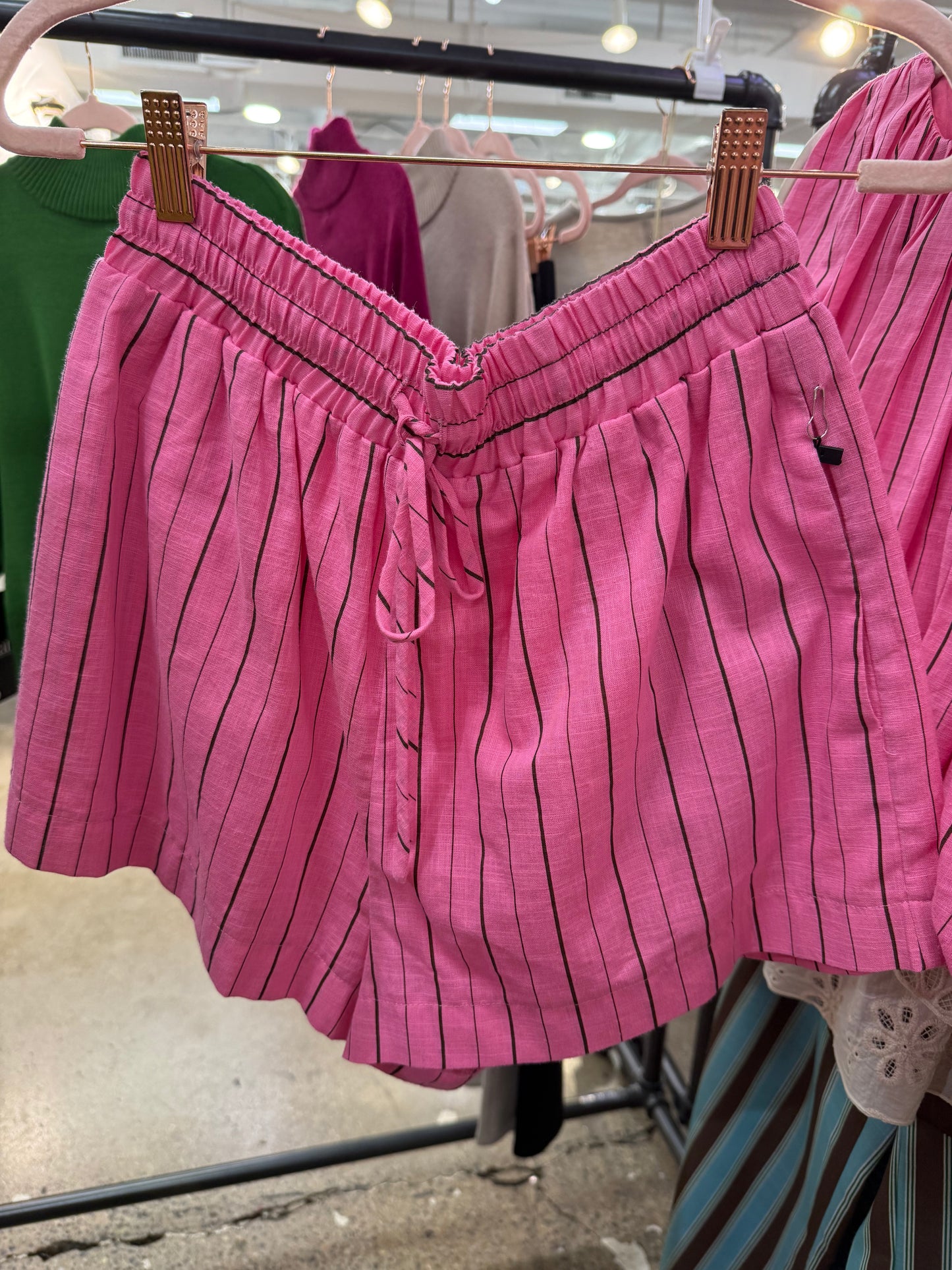 PRE ORDER Pink And Brown Stripped Shorts