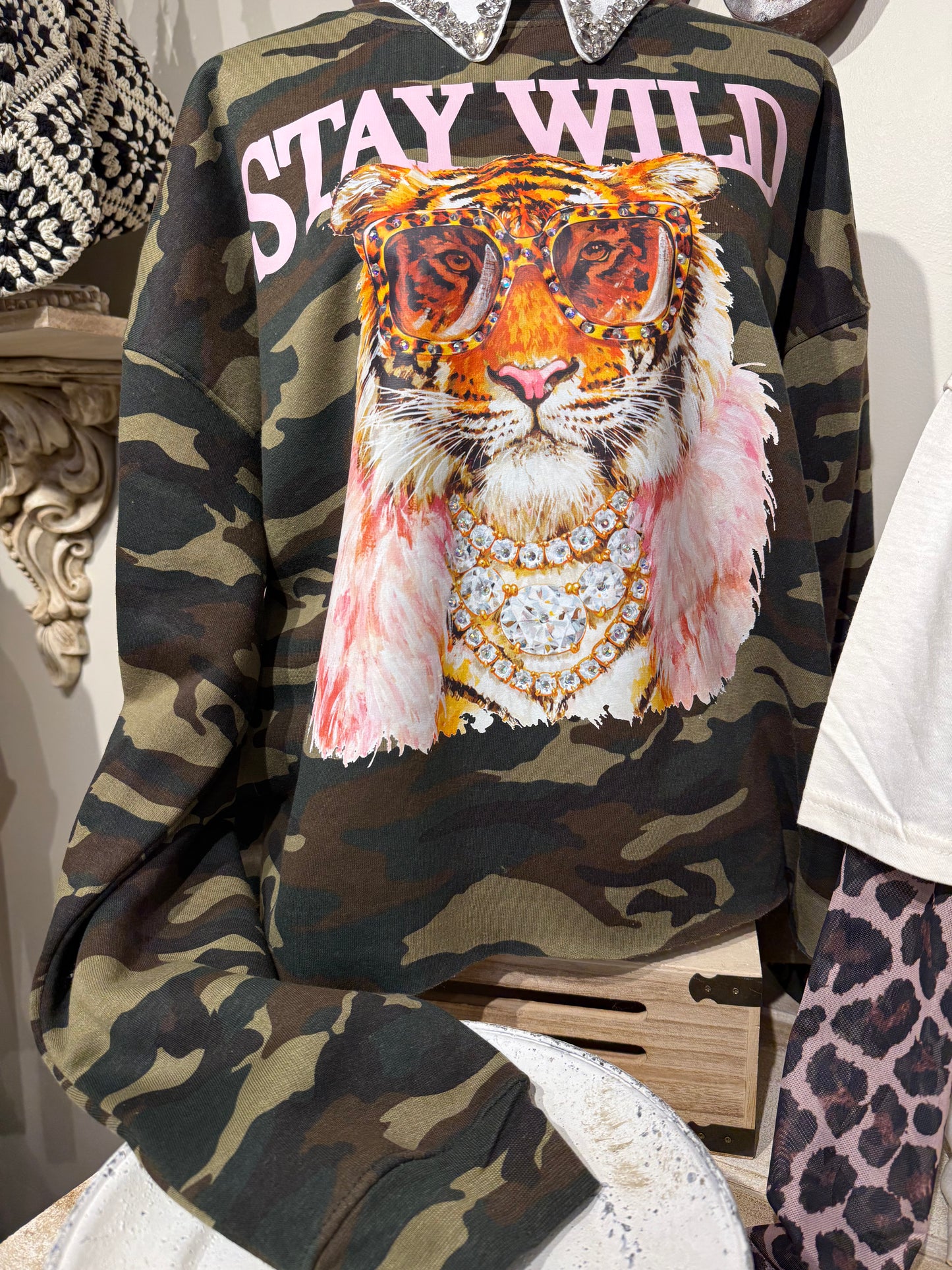 PRE ORDER Stay Wild Camo Sweatshirt