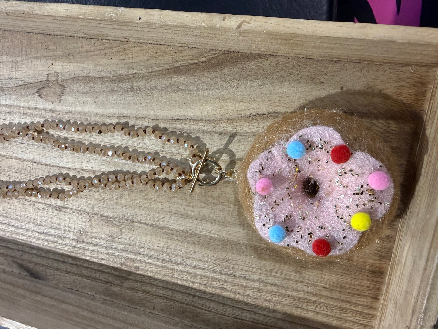 Plush Donut Necklace