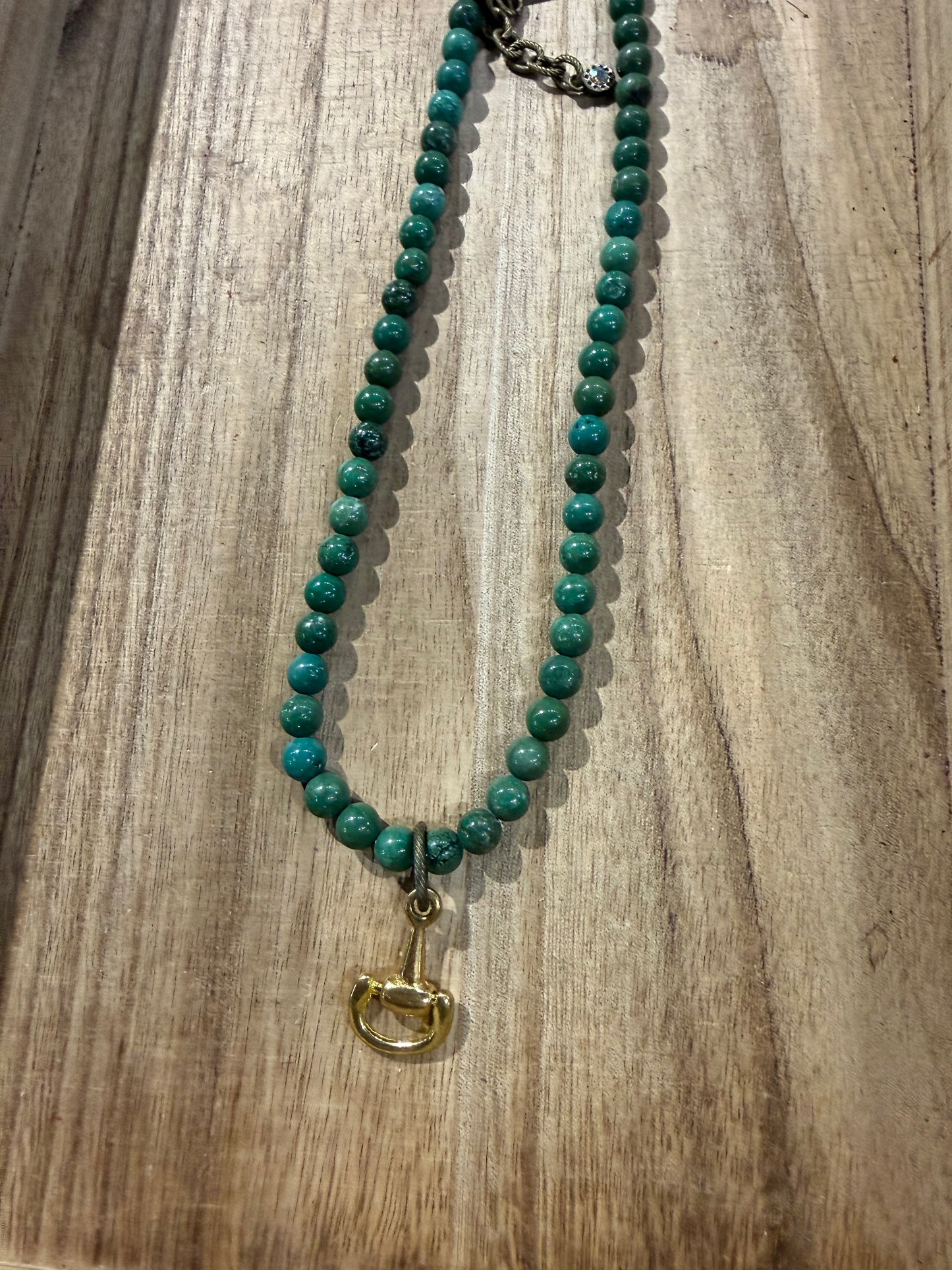 Green Bead Bit Necklace