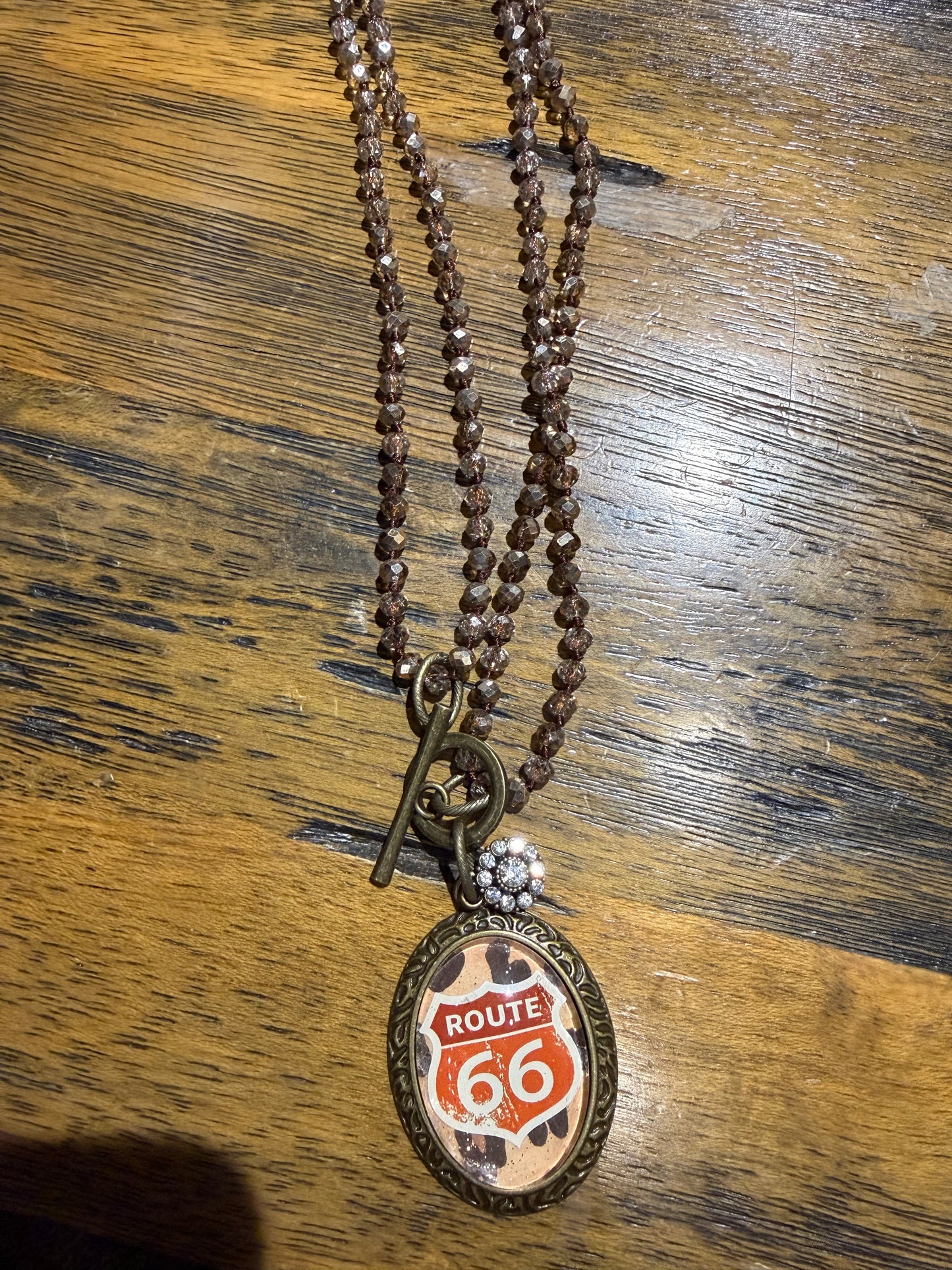 Leopard Route 66 necklace