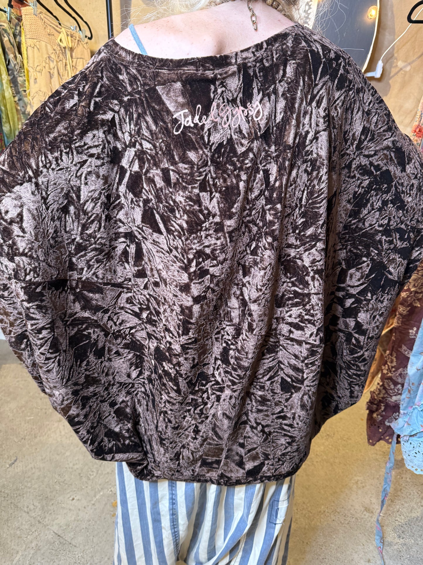PRE ORDER Be Free Crushed Velvet Chocolate Top