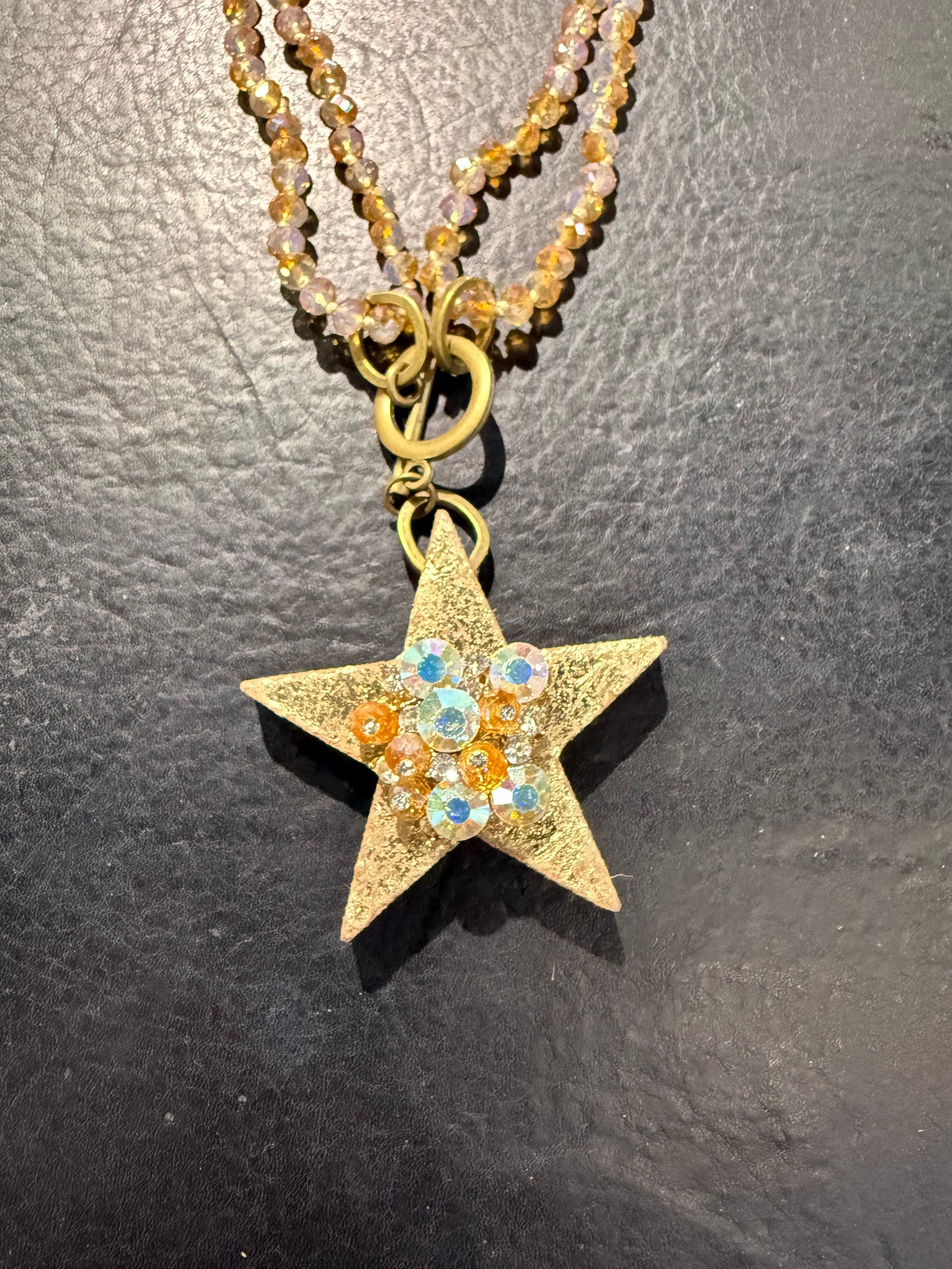 Gold Bead Crystal Star