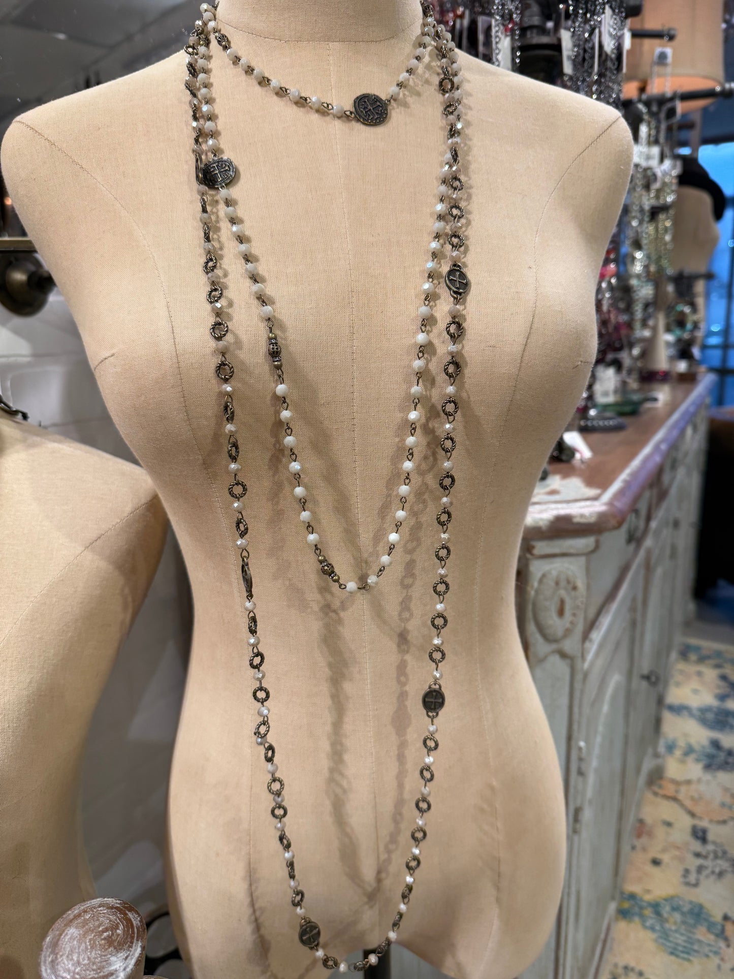 Beaded Coin Necklace