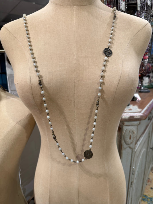Beaded Coin Necklace