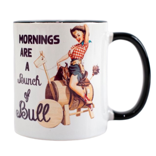 Mornings Are Bull Coffee Cup