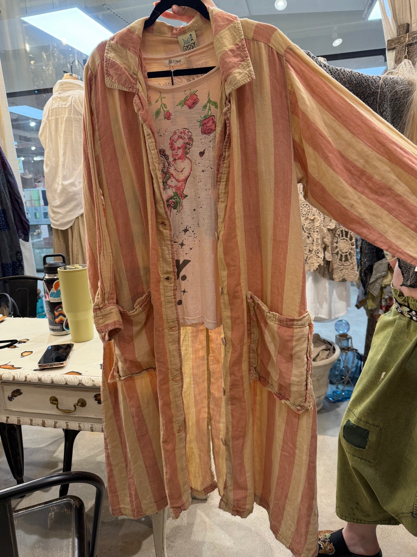 Dreamliner Stripe Duster Jacket Top