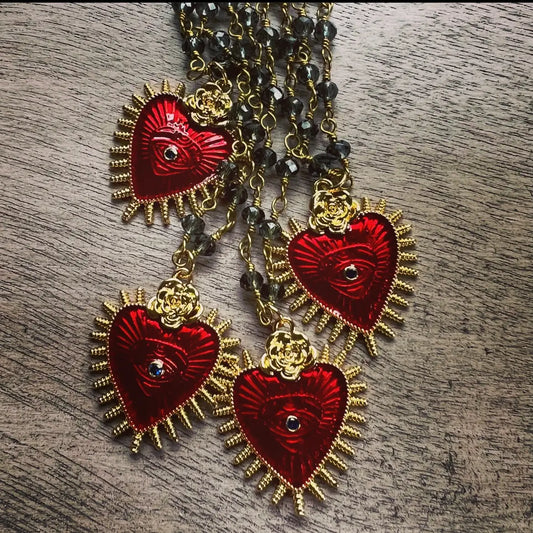 Corazon Enamel Necklace