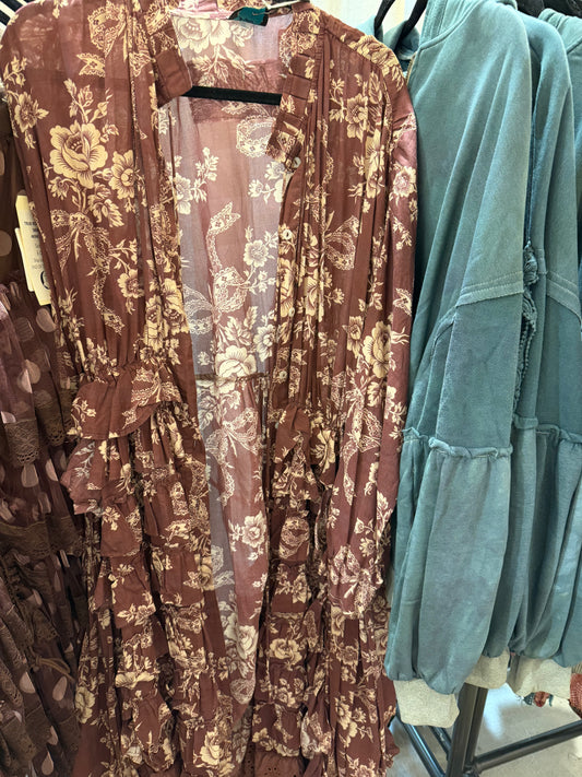 Whispering Blooms Duster Wine