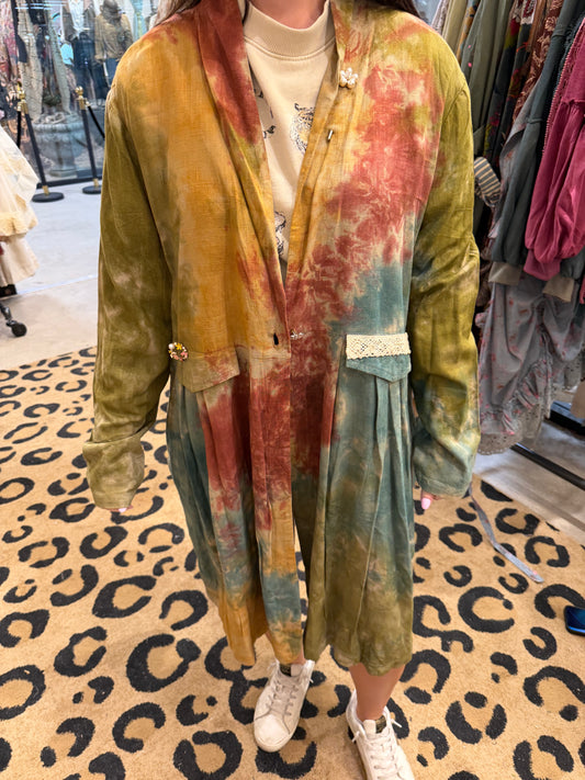 PRE ORDER Whispering Willow Coat Tiedye