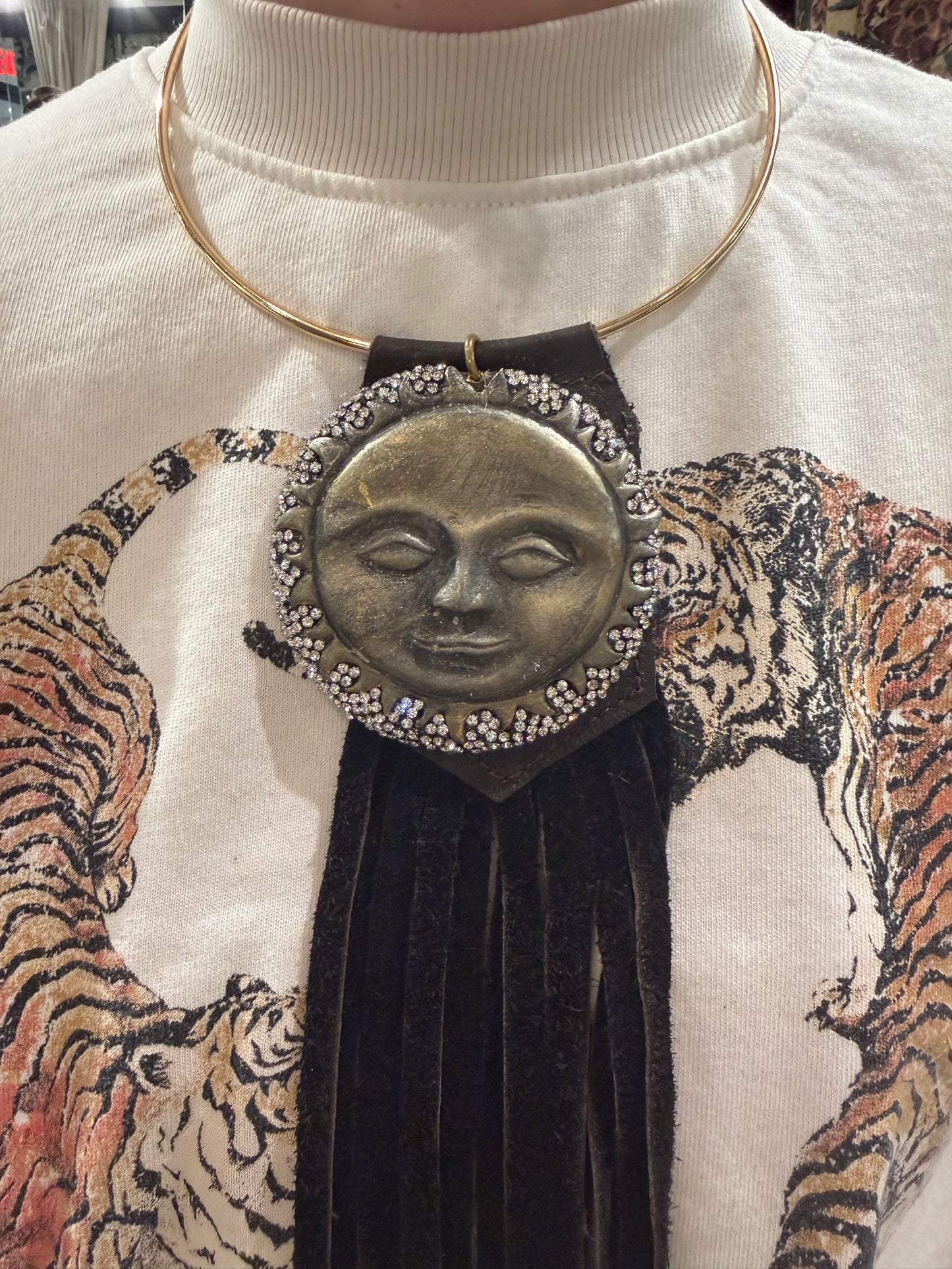 Vintage Lunar Moon Necklace