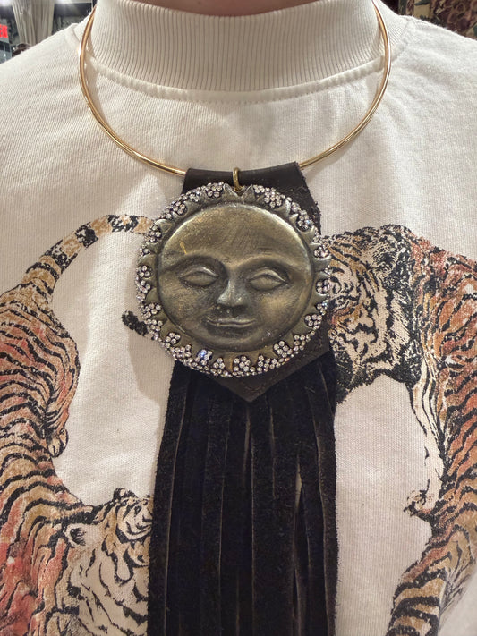 Vintage Lunar Moon Necklace