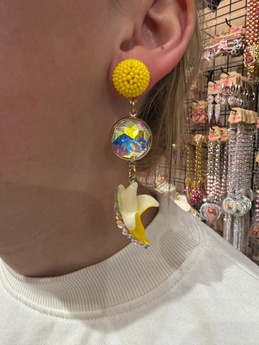 Banana Bling Drop Earrings
