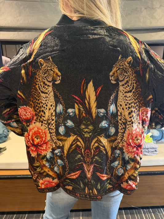 Velvet Leopard Bloom Jacket