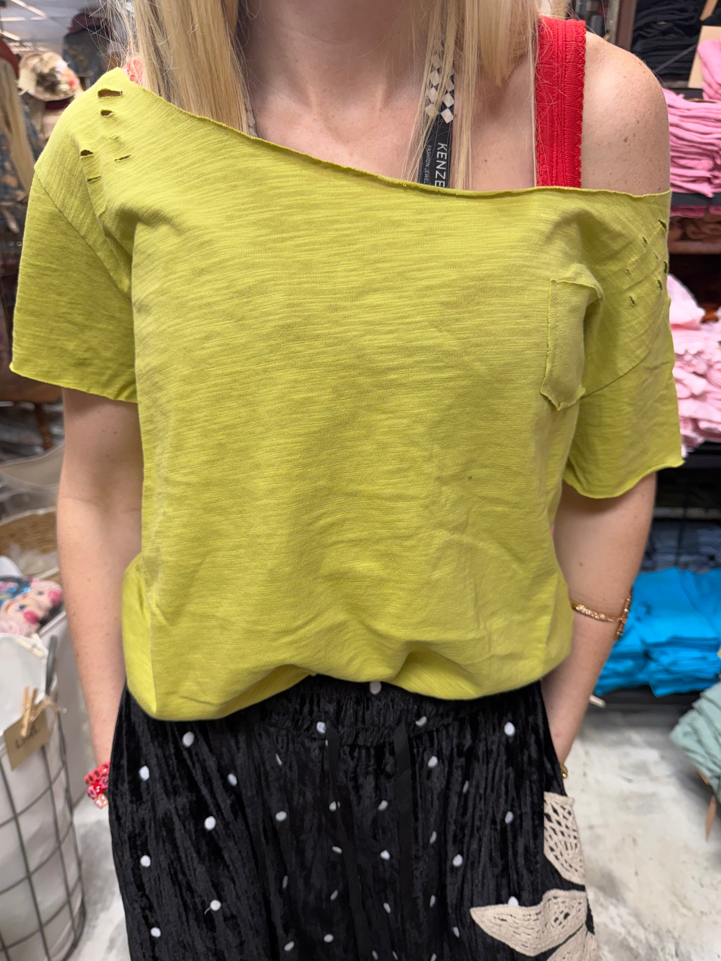 Ripped Tee Chartreuse
