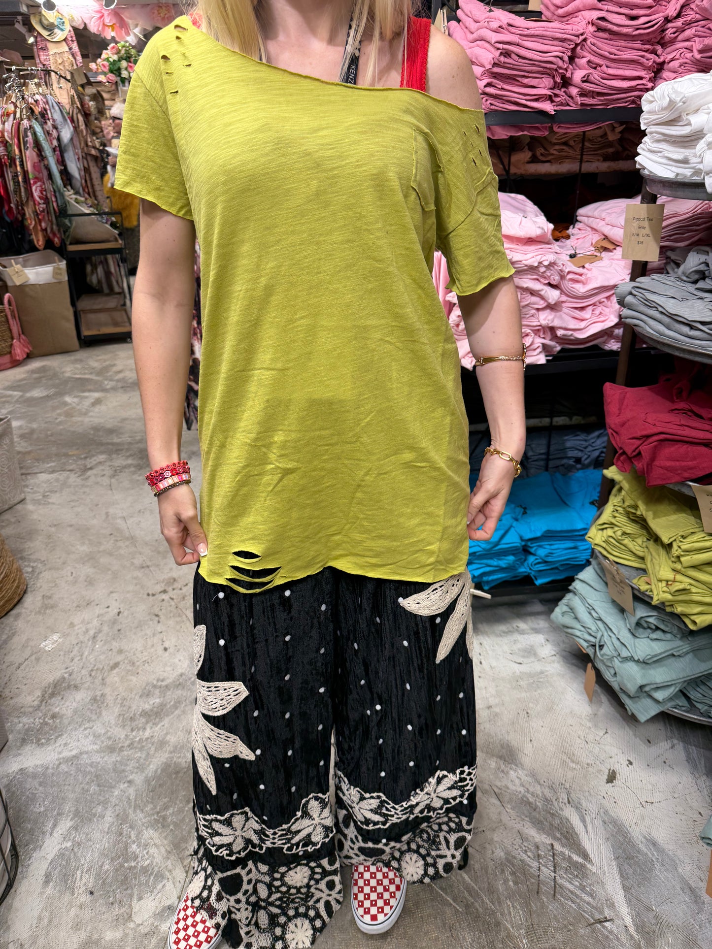 Ripped Tee Chartreuse