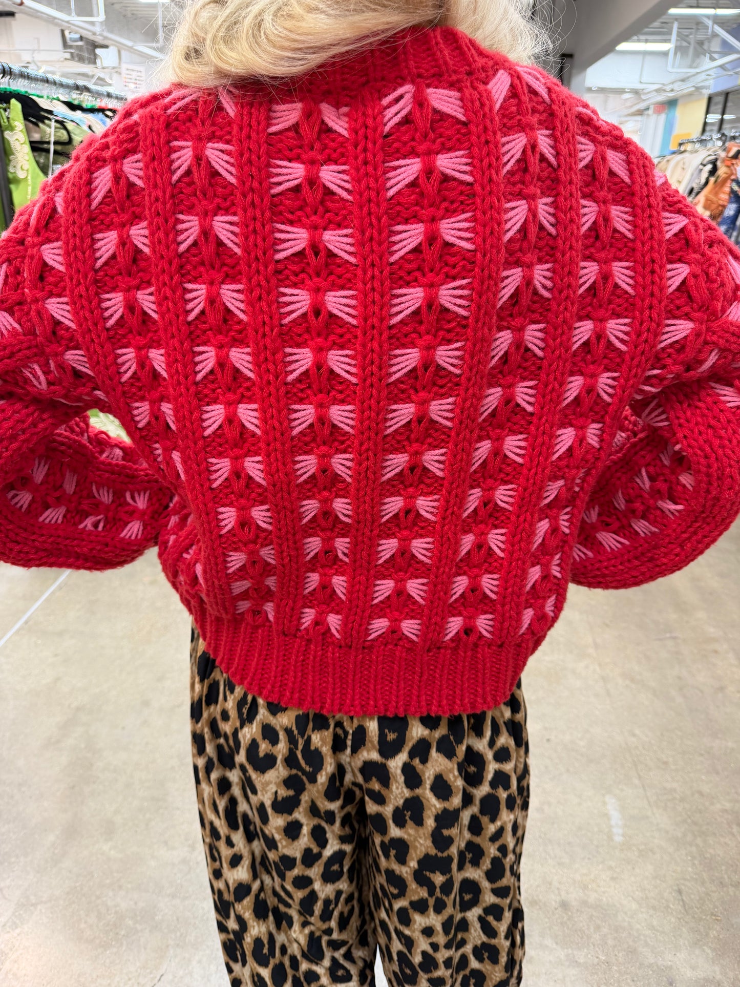 RED AND PINK SWEATER!!