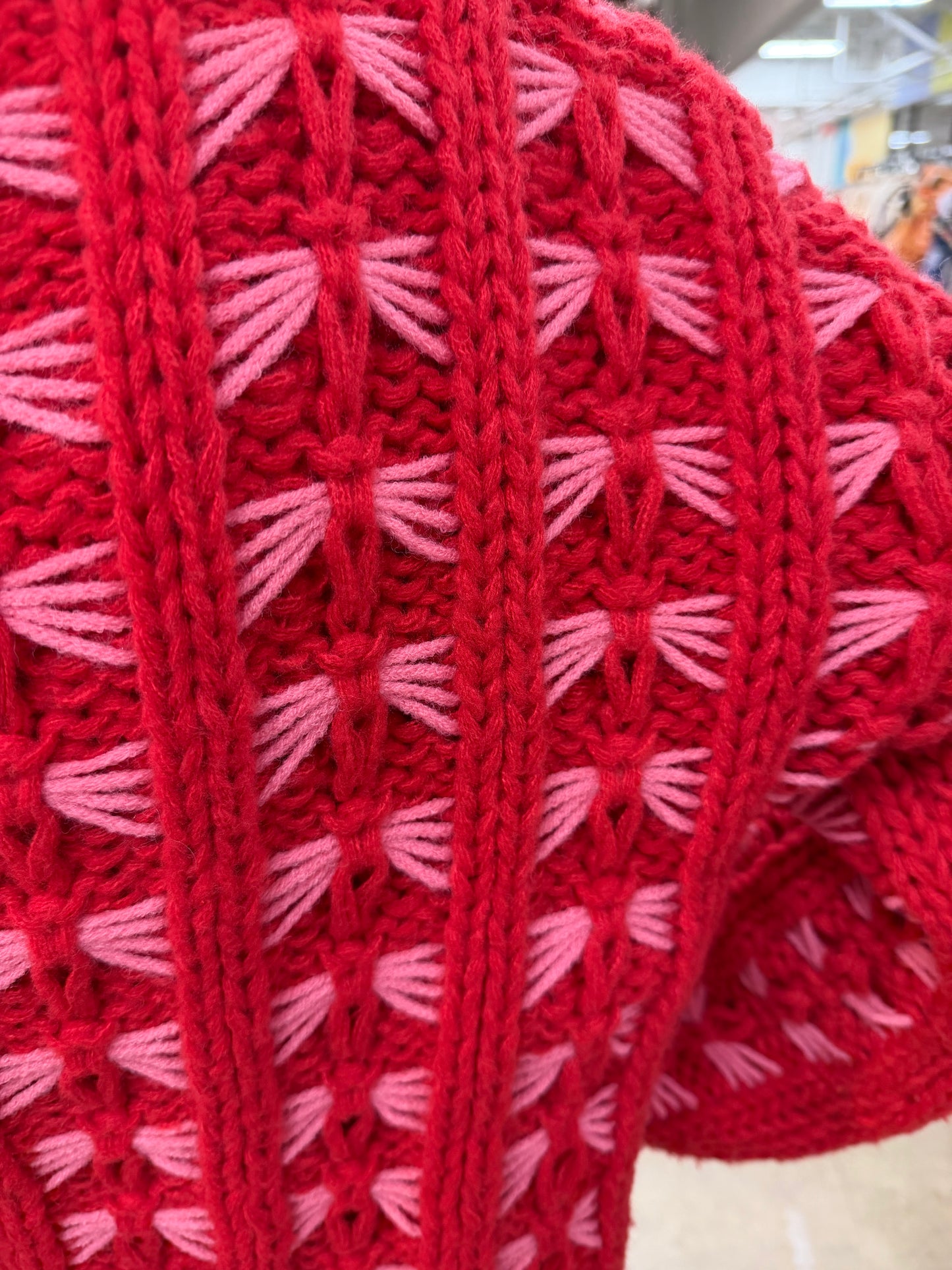 RED AND PINK SWEATER!!