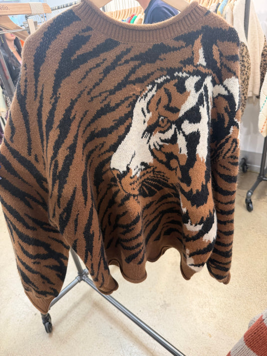Pre Order: Brown Tiger Sweater