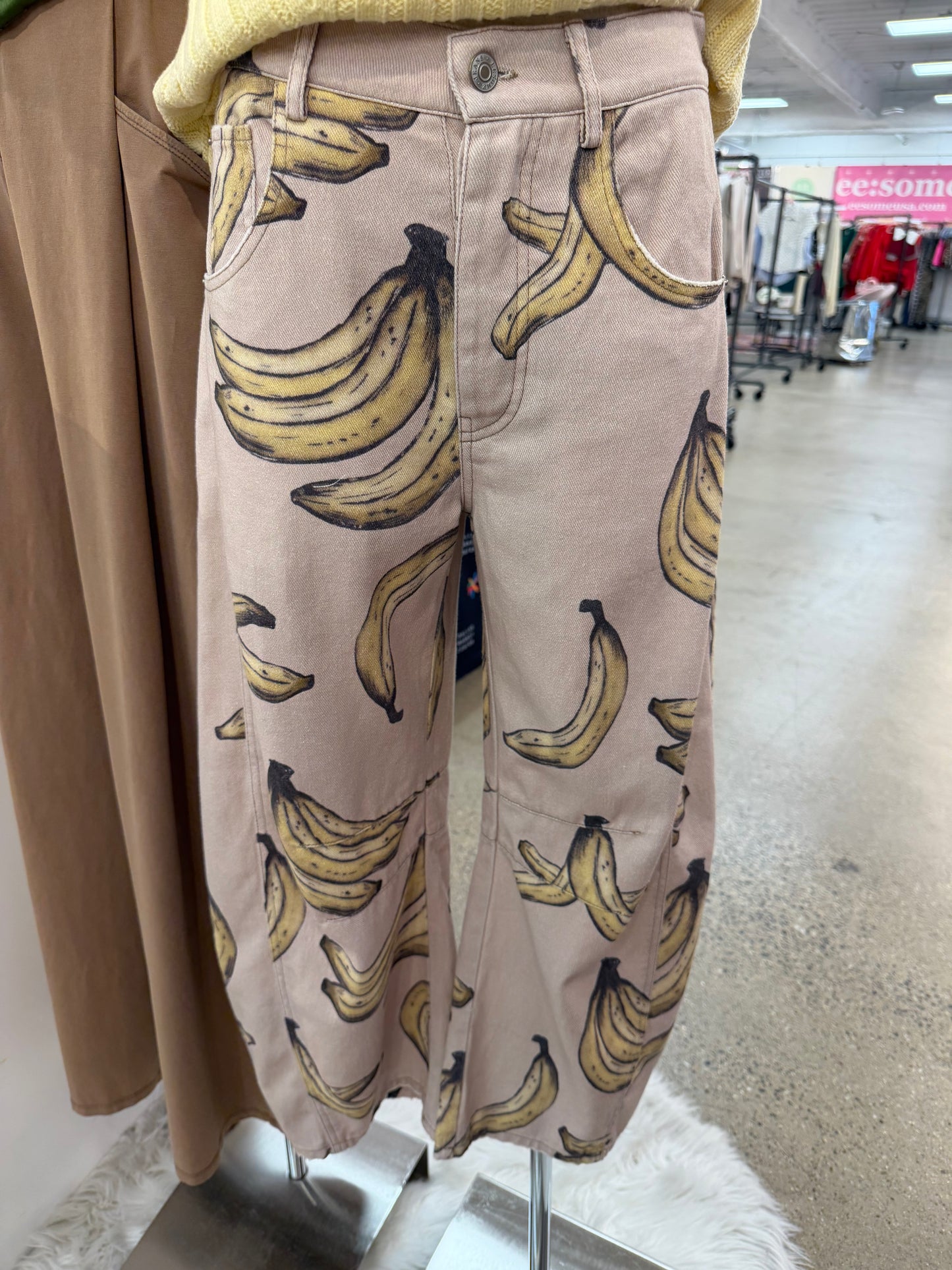PRE ORDER Tan Banana Barrel Jeans