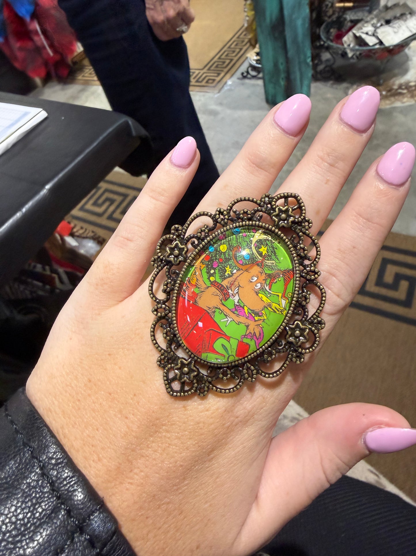 Vintage Dog Holiday Ring