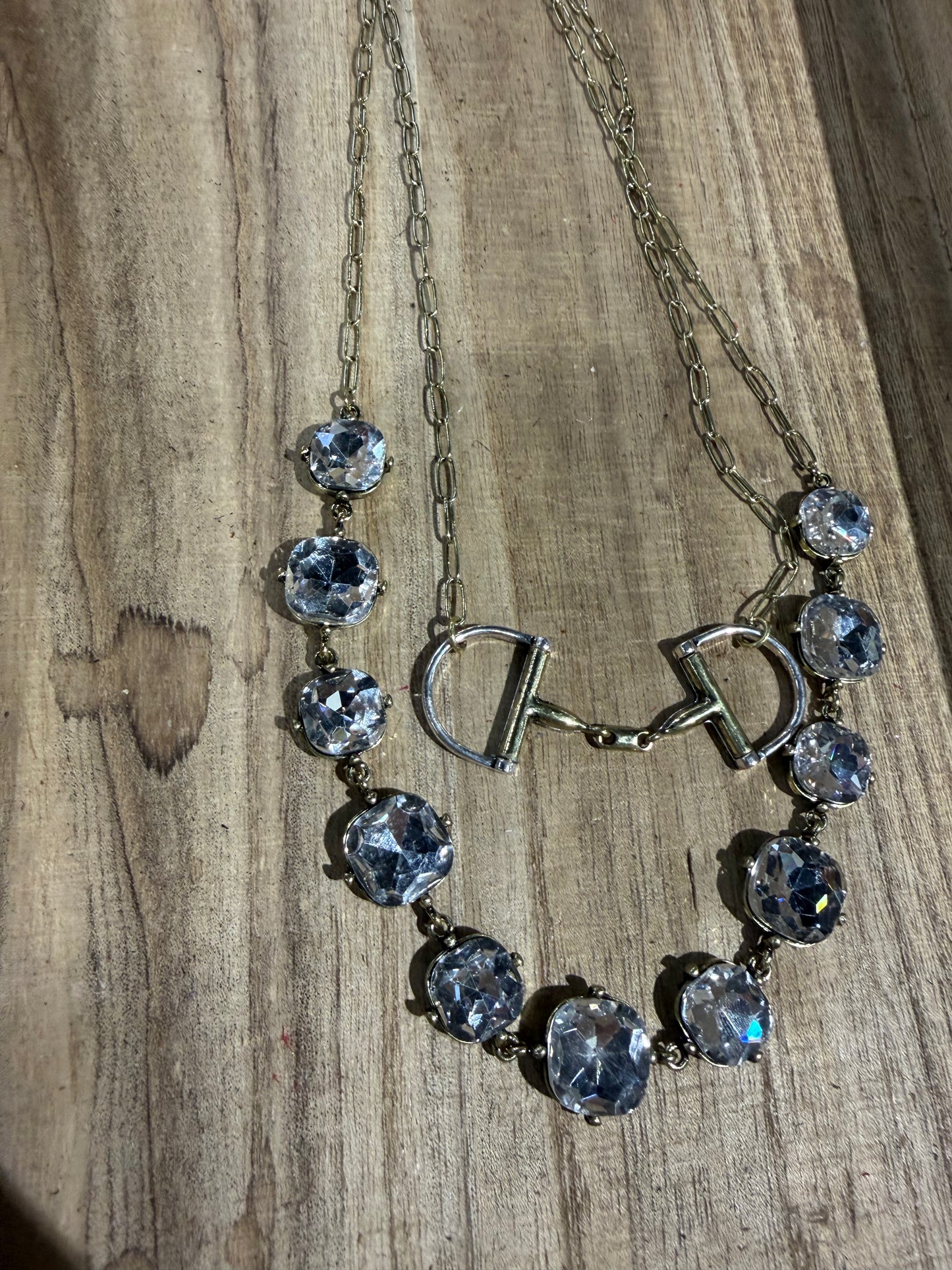 Gold & Silver Bling Horse bit Necklace