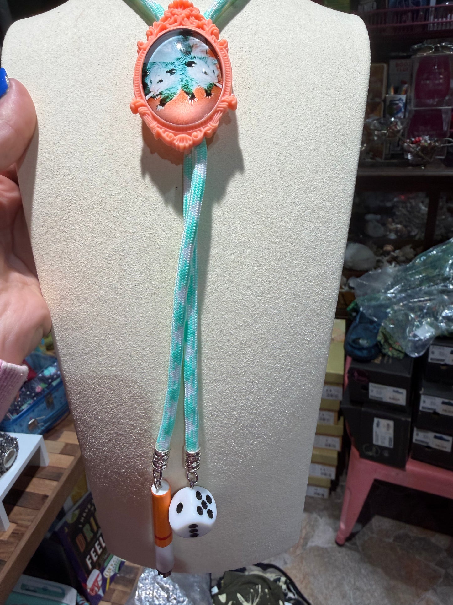 Smoking Possum  Necklace