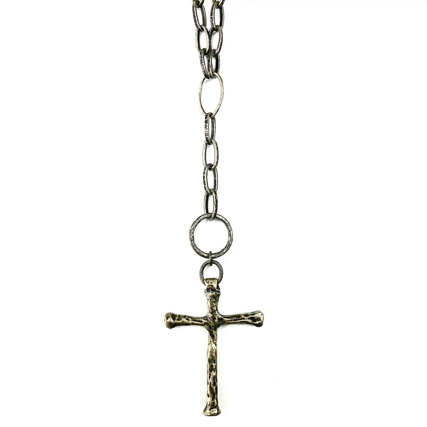 Blessings: Long Bold Link Chain W/Cross Pendant