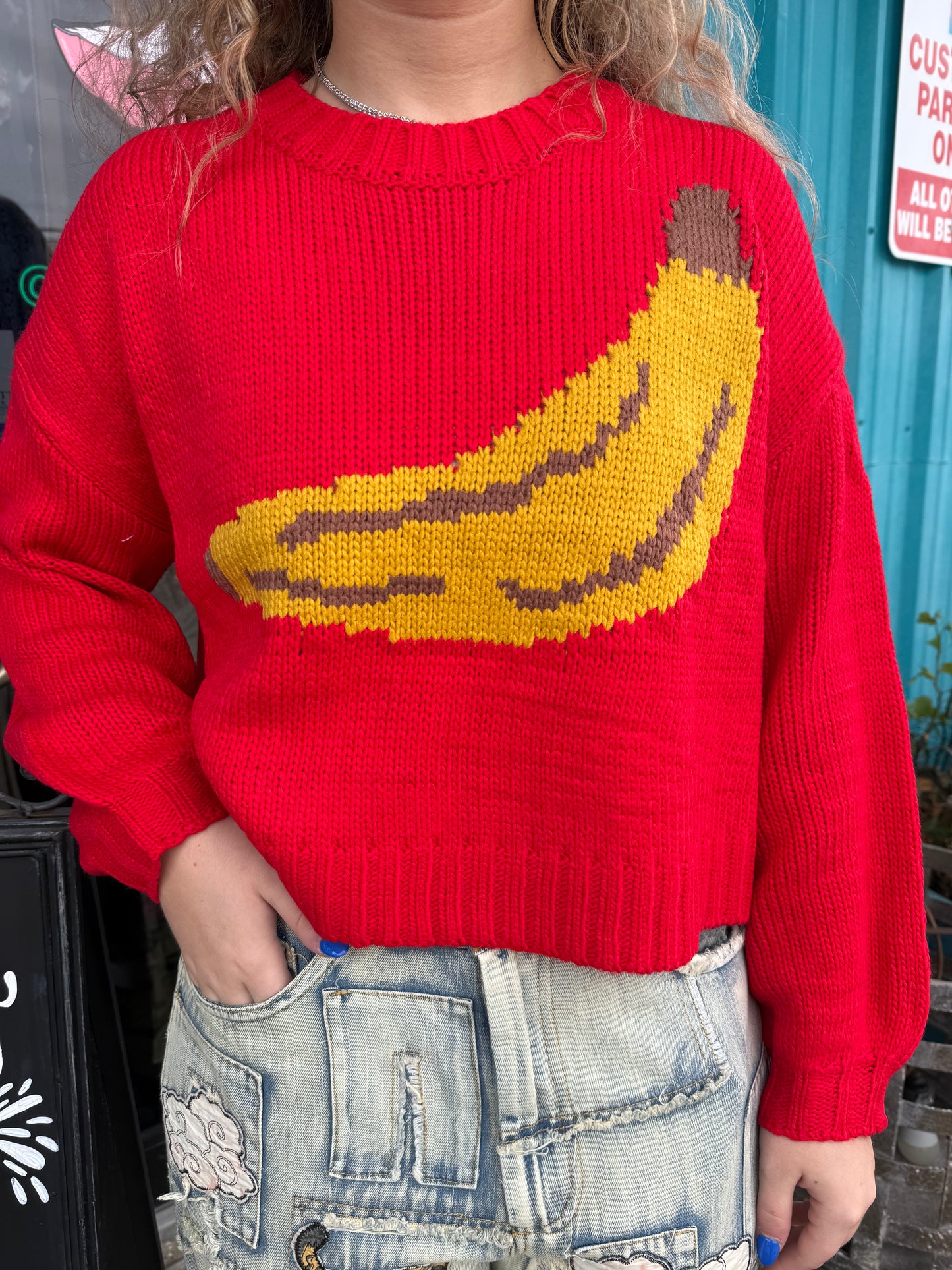 Banana Chunky Knit Sweater