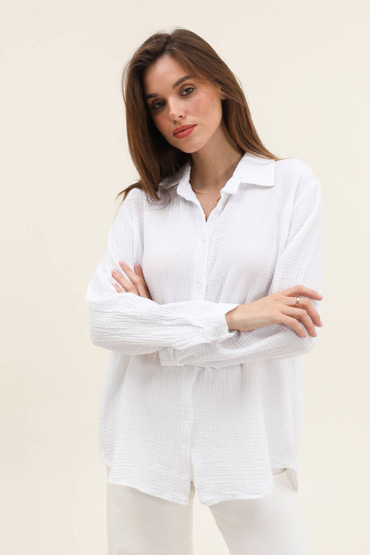 Cotton gauze shirt