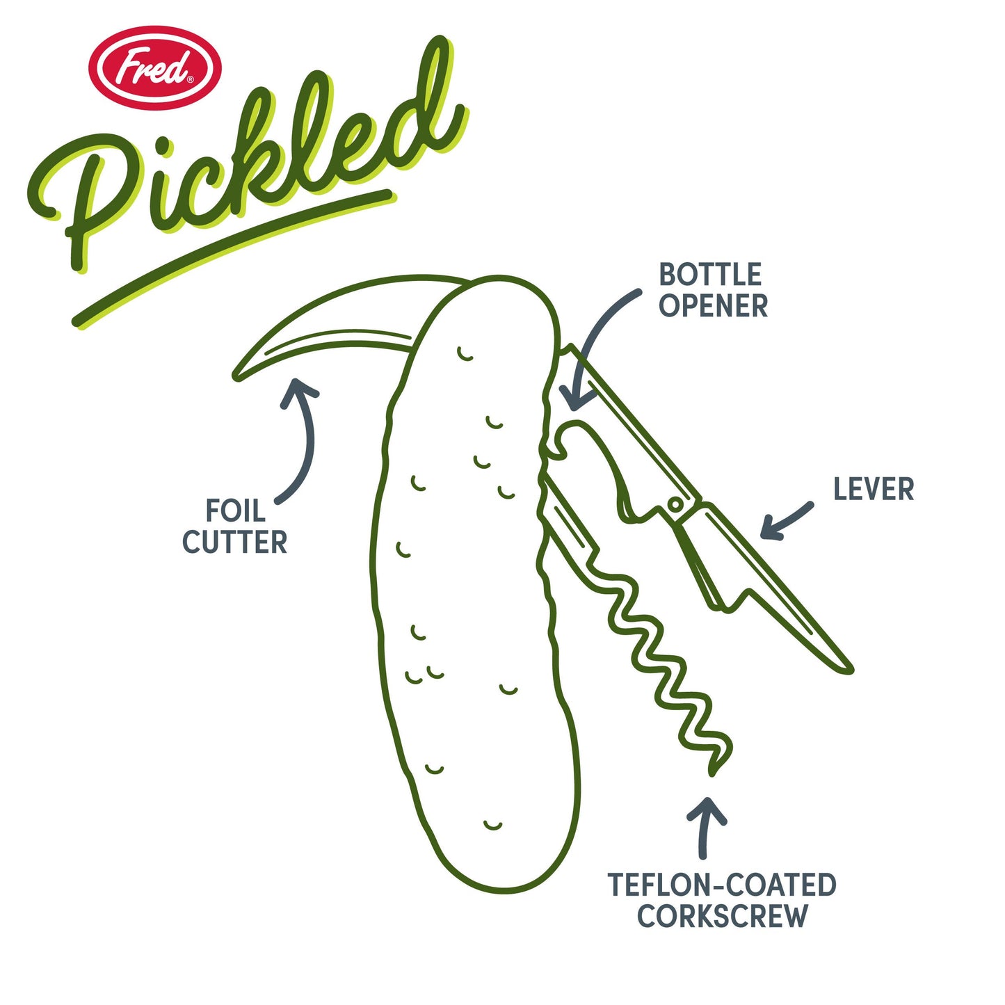 Pickled Pickle Corkscrew