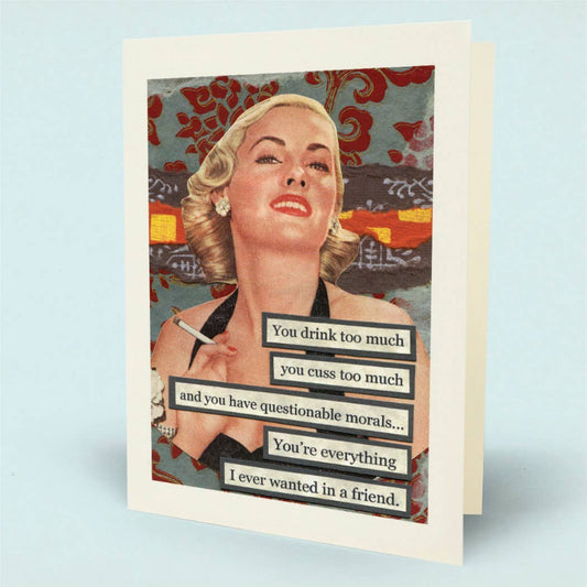 Cuss Too Much Card