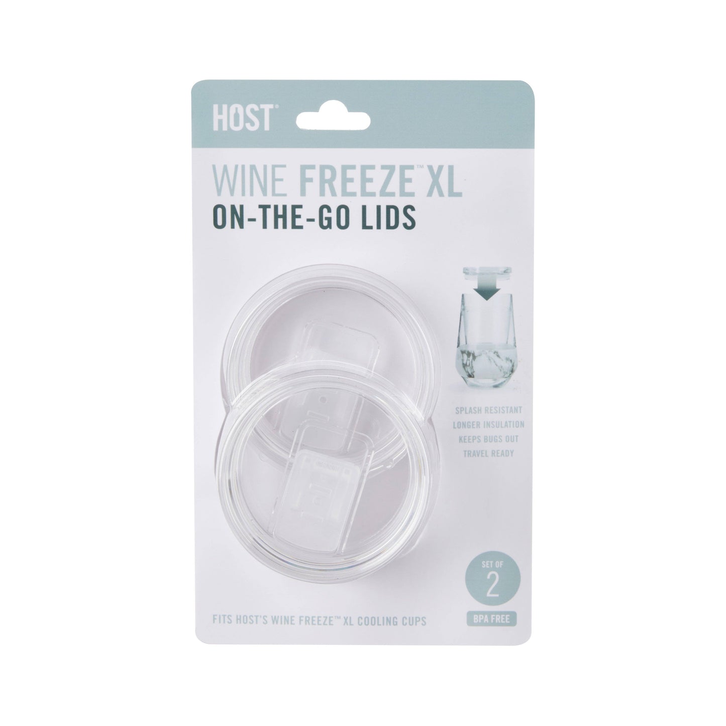 Wine FREEZE™ XL Travel Lids for Cooling Cups - Set of 2