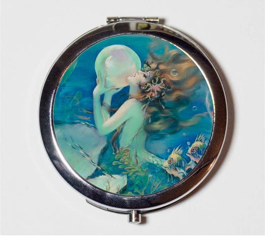 Mermaid with Pearl Compact Mirror