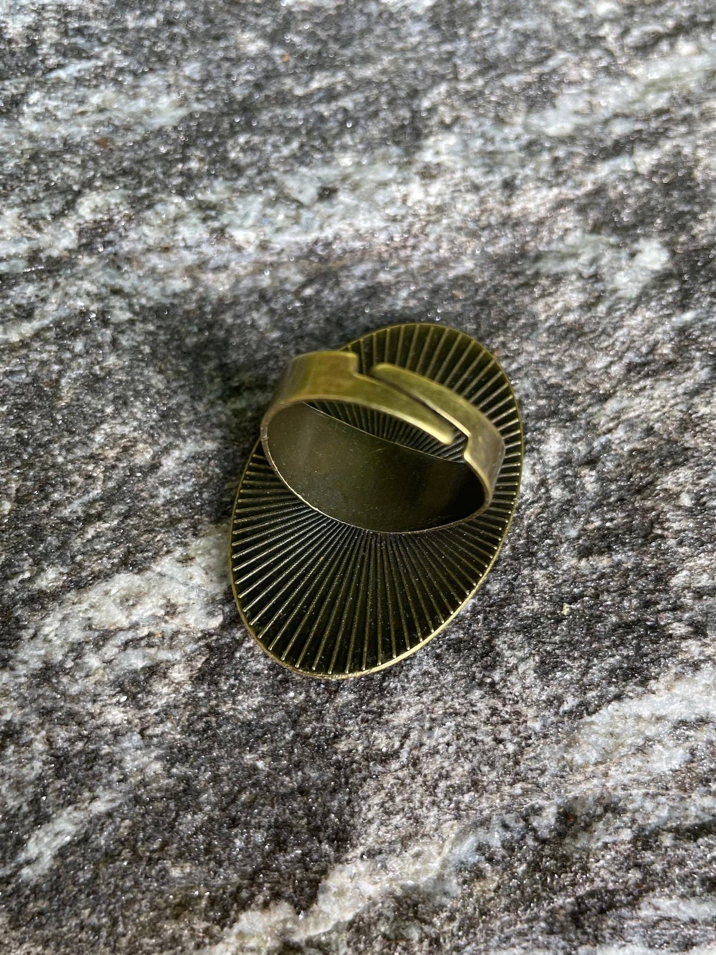 Goble Mermaid Antiqued Bronze Adjustable Ring