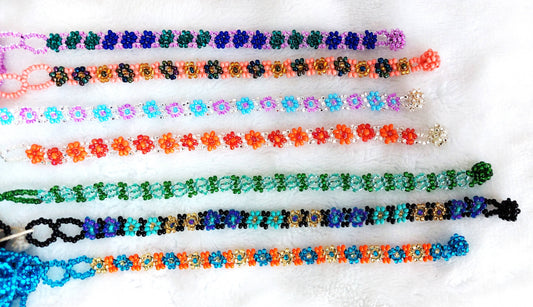 Beaded Daisy Bracelet