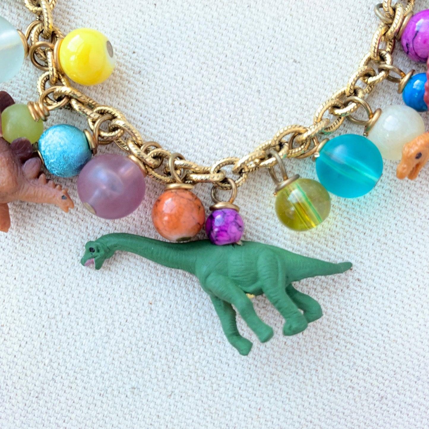 Tiny Dinosaur Charm Bracelet