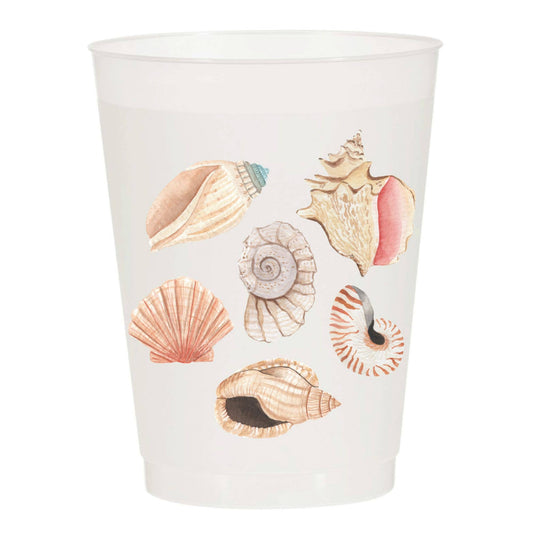 Seashells Beach Summer Frosted Cups- Summer