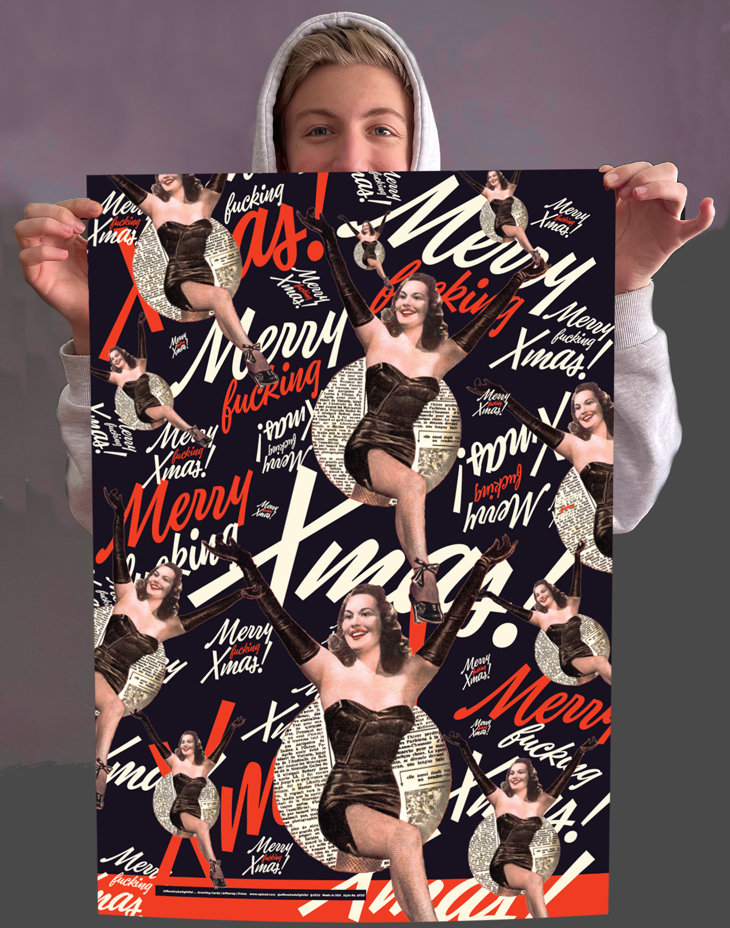 XmasGirl Matte Wrapping Paper Roll