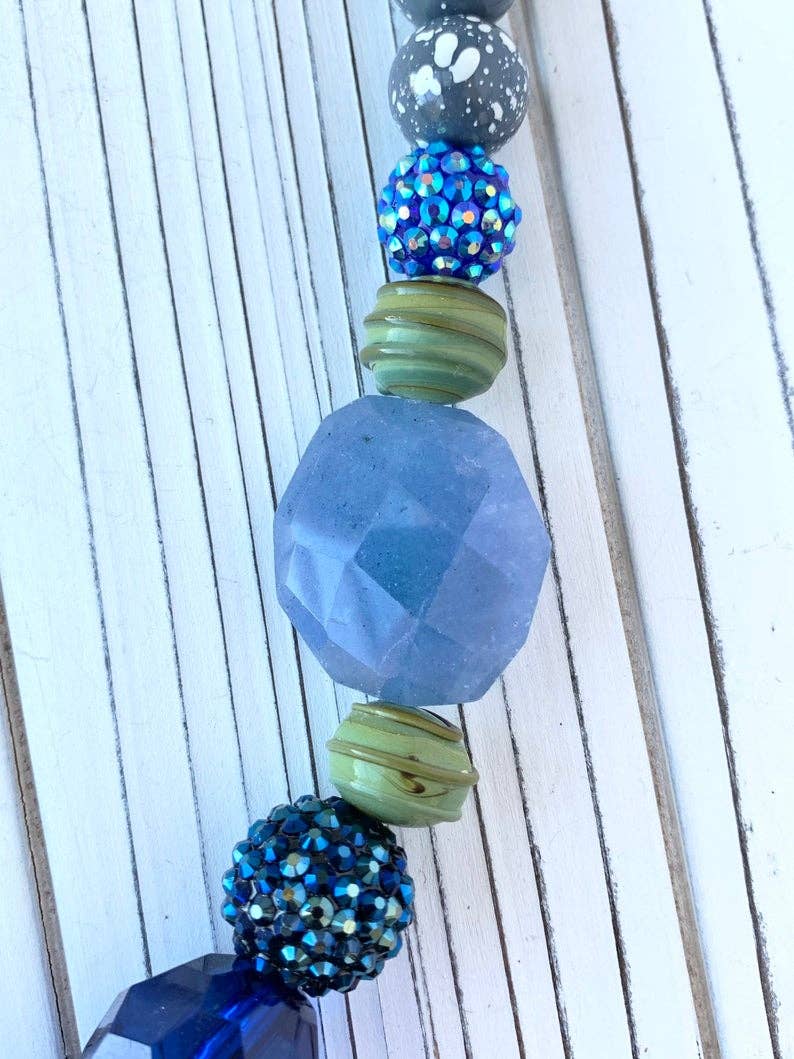 The Shark Necklace in Cobalt