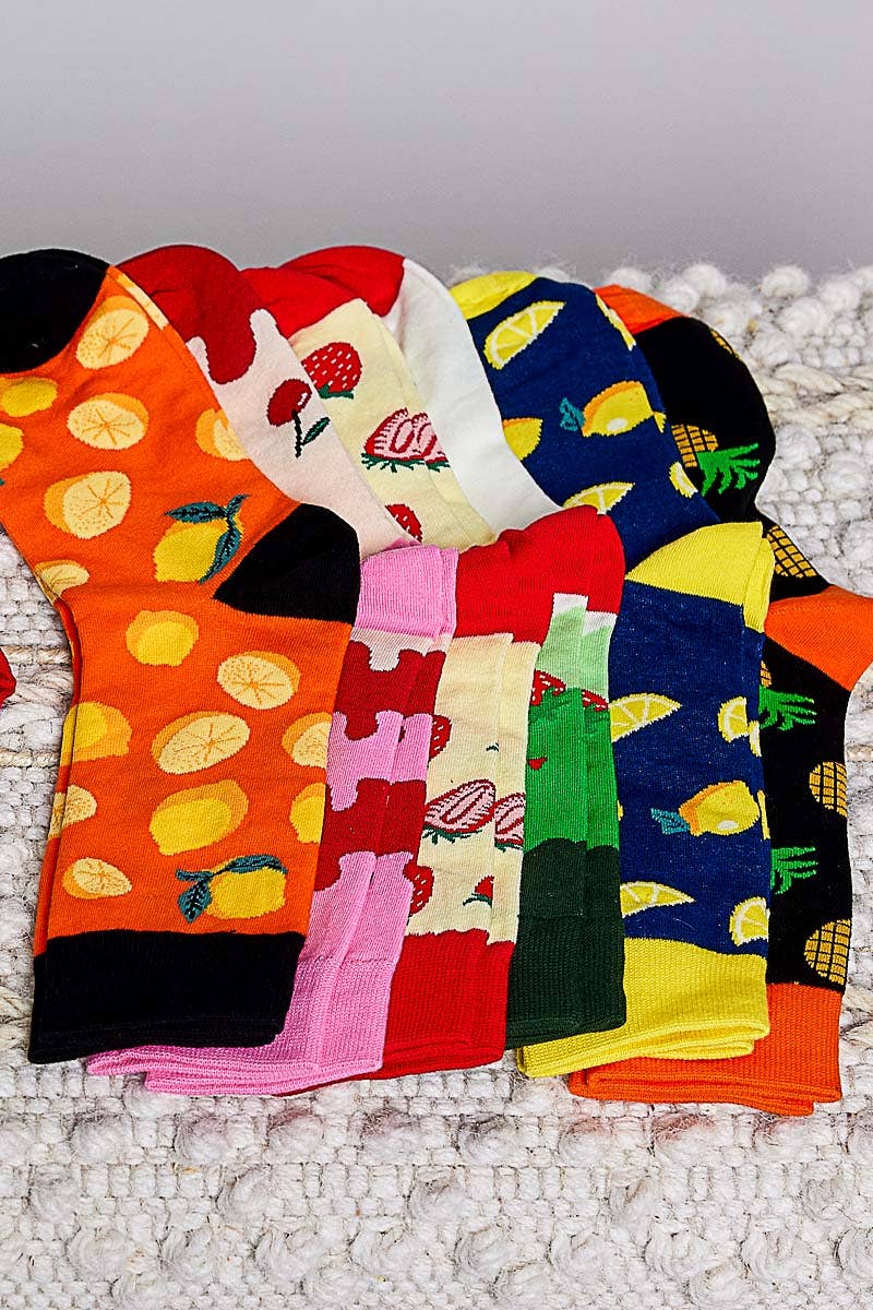 Playful Prints Colorful Novelty Crew Soft Socks